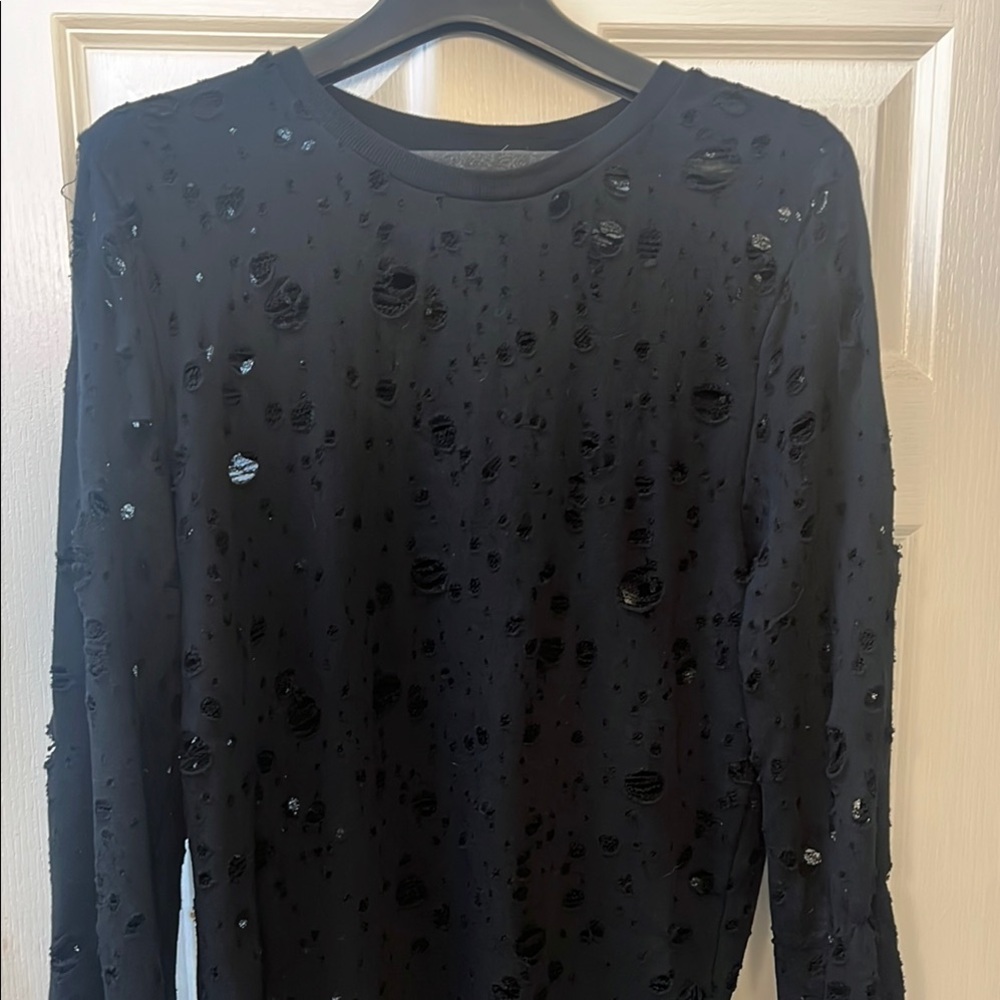 H&M Divided Black Mesh Top